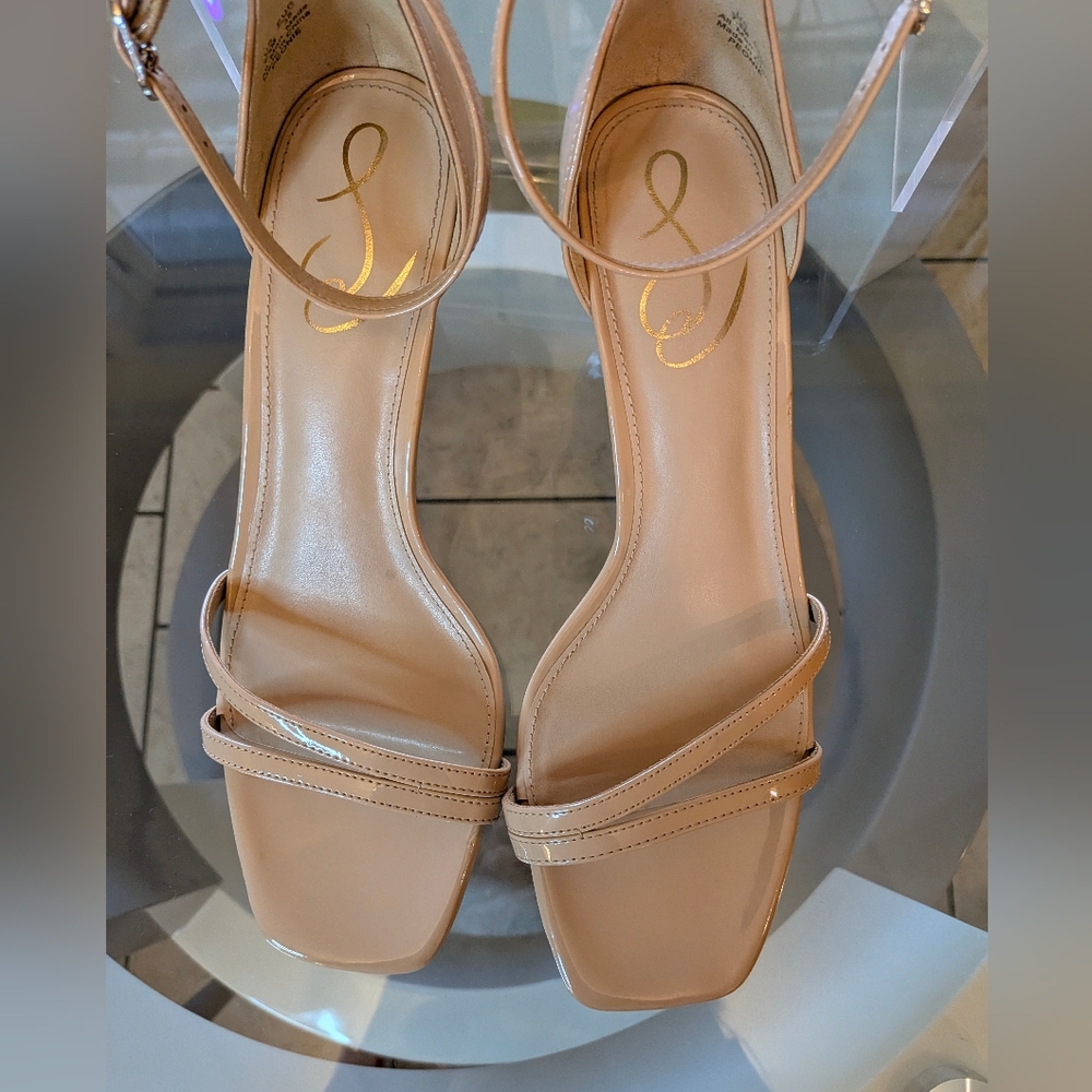 Sam Edelman Nude Beige Strappy Heeled Sandals